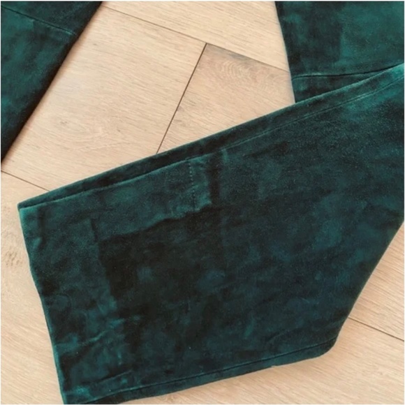 Vince Suede Pants In Green XS - Picture 5 of 6